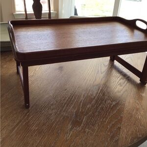 Elegant Brown Wooden Bath Tray